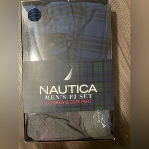 Nautica Men's PJ Set in Blue and Black